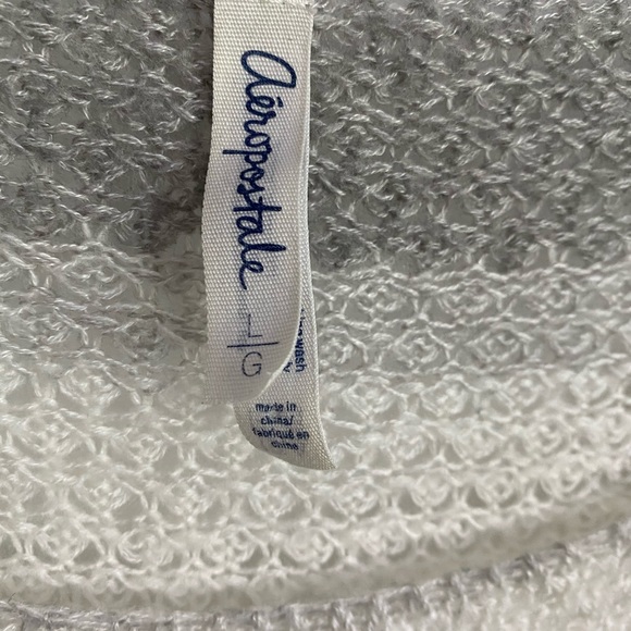 Aeropostale Long Sleeve Gray to White Ombre T Shirt. Women’s Size Large - Picture 3 of 4